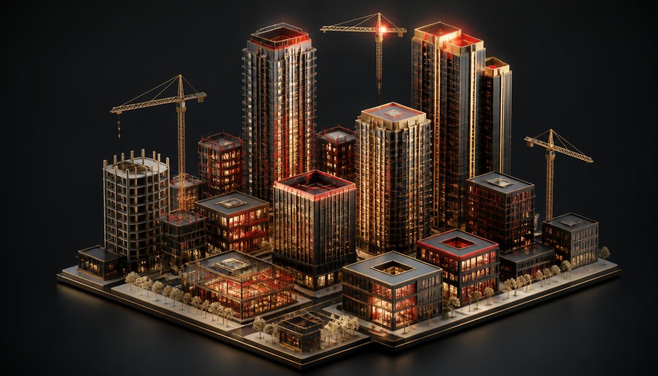 Visualisation 3D du portefeuille immobilier et des chantiers Geo Prestige International